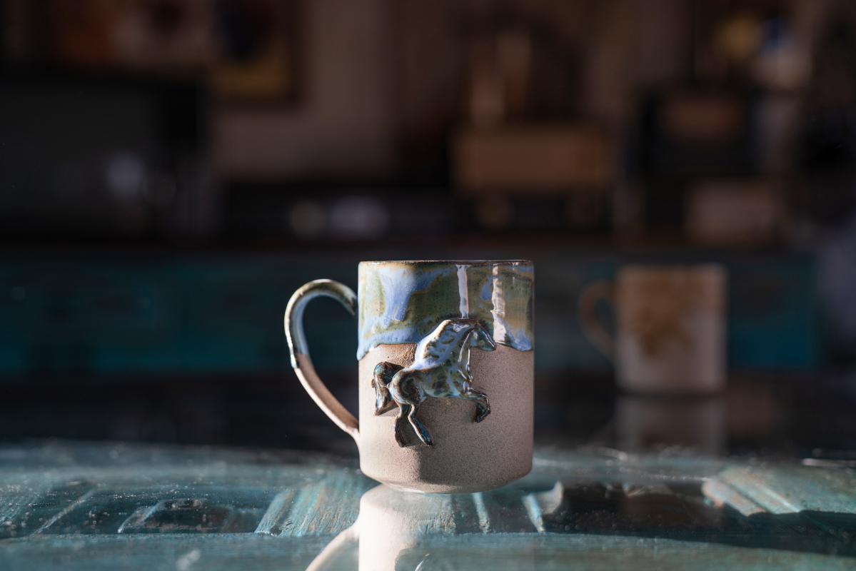 New Mugs Cups Horse Pattern Ceramic European Design High Quality